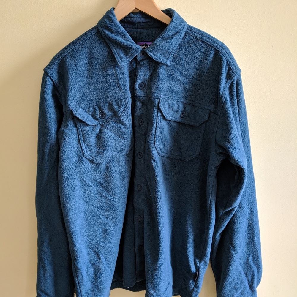 Patagonia Fleece Button Up - Blue